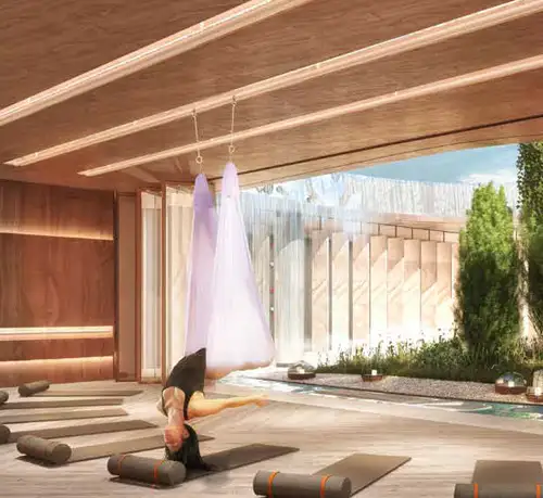 Yoga and meditation areas